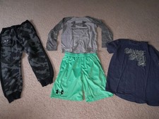 LOT OF UNDER ARMOUR YOUTH MEDIUM M SHIRTS SHORTS SWEAT PANTS SHIRT