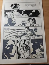 STAIN #2 (FATHOM PRESS 1999) CRIMSON ORIGINAL ART MICHAEL JOSEPH BOECKELMANN 