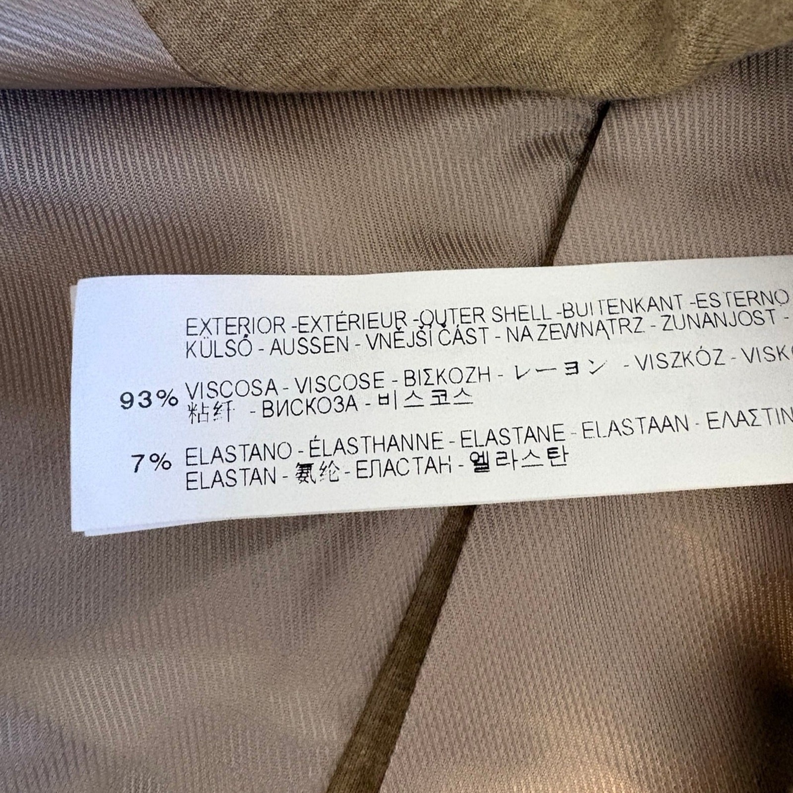 Zara Basic One Button Casual Blazer Jacket in Tan - image 4