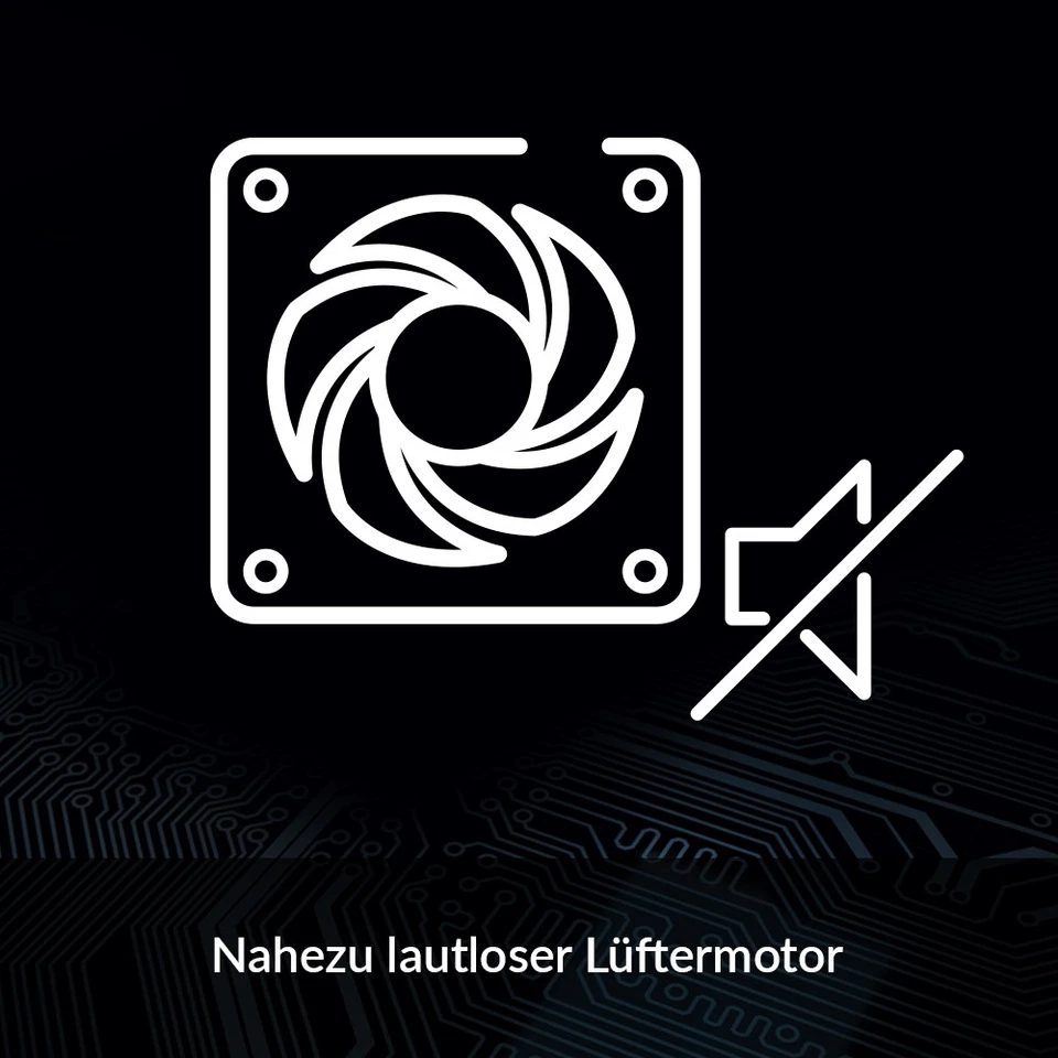 ARCTIC P8 Silent (5-Pack) PC Gehäuse Lüfter 80mm besonders leise 1600 rpm black - Bild 4 von 4