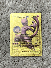 Mewtwo GX HP190 Full Burst Rare Gold Accent Foil Fan Art Cards
