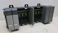 Allen Bradley 1746-A10 Ser B 10 Slot PLC Rack With 2 1746-IB16 Modules  Blanks