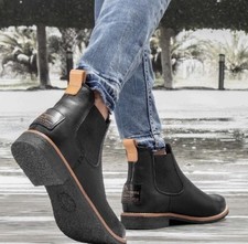 Panama Jack Women  s Black Giordana Fur Lined Chelsea Nappa Leather Boots 9-9.5