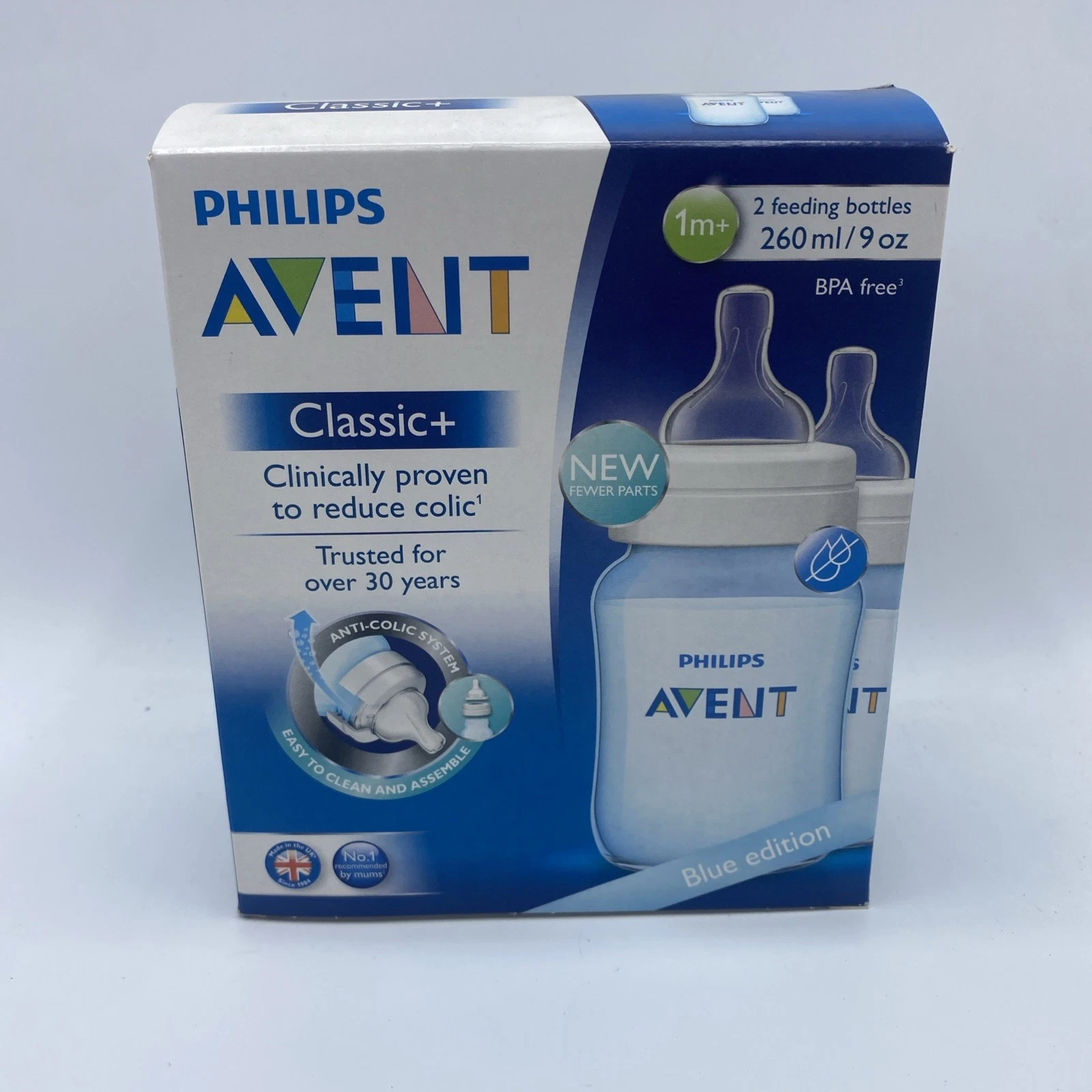 Philips Avent Bottles Classic +2x 260 Ml - Blue