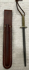 KA-BAR Knife Sharpening Steel w/ Brown Leather Sheath