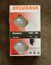 Sylvania A19 Standard Lamp Bulbs 4 Inside Frost 120V 100W Unopened Box