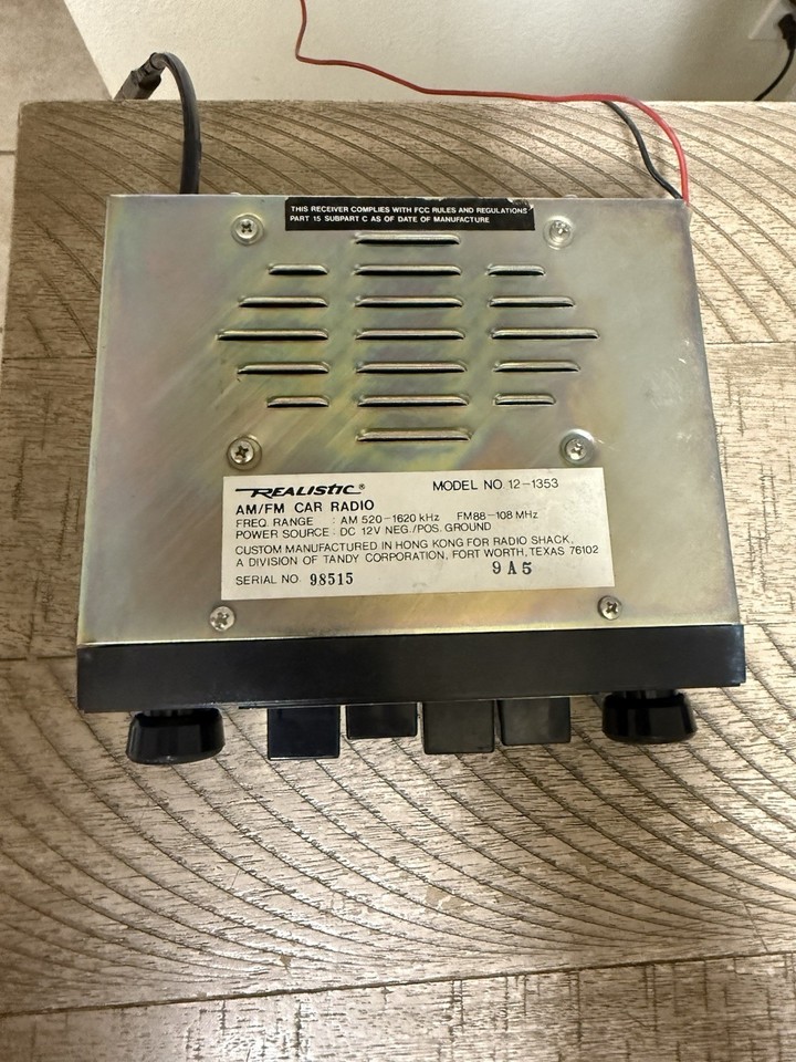 Vintage REALISTIC Model 12-1353 Radio Shack AM/FM Car Radio | eBay