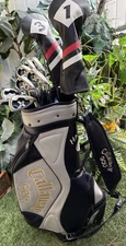 Polished Callaway Golf Club Set Driver Wood Iron Wedge Putter Bag & Balls