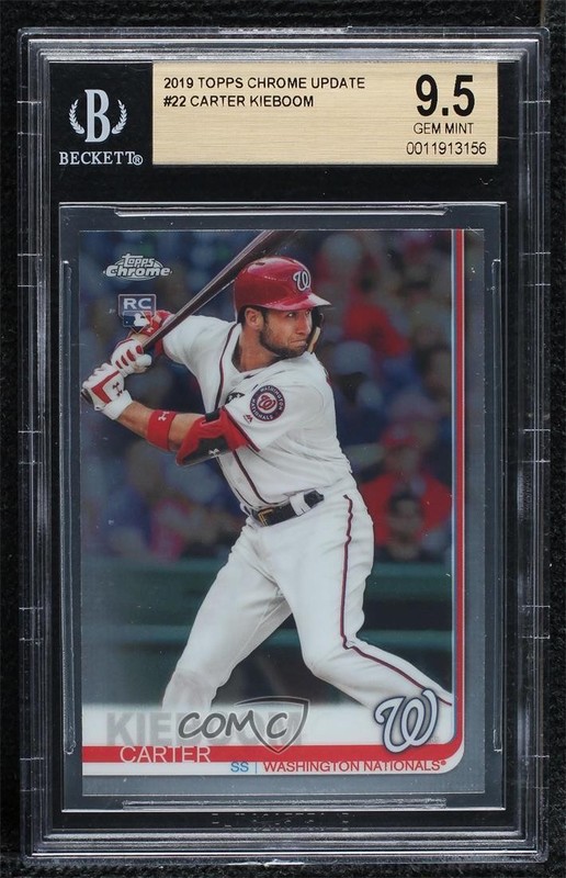 2019 Topps Chrome Update Carter Kieboom #22 BGS 9.5 GEM MINT Rookie RC