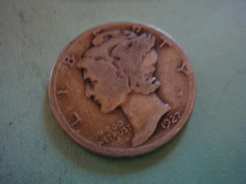 1927 D  Mercury Dime - Good cond album filler actual coin in photo