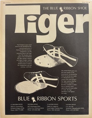Blue Ribbon Sports Ad    (Pre-NIKE)          Tiger Marathon & Tiger Olympiad XIX