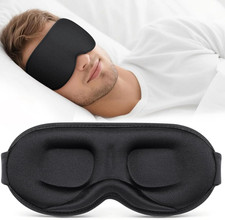 Sleep Mask for Men Women - 100 Blackout Eye Masks for Sleep - 3D Soft Sleeping