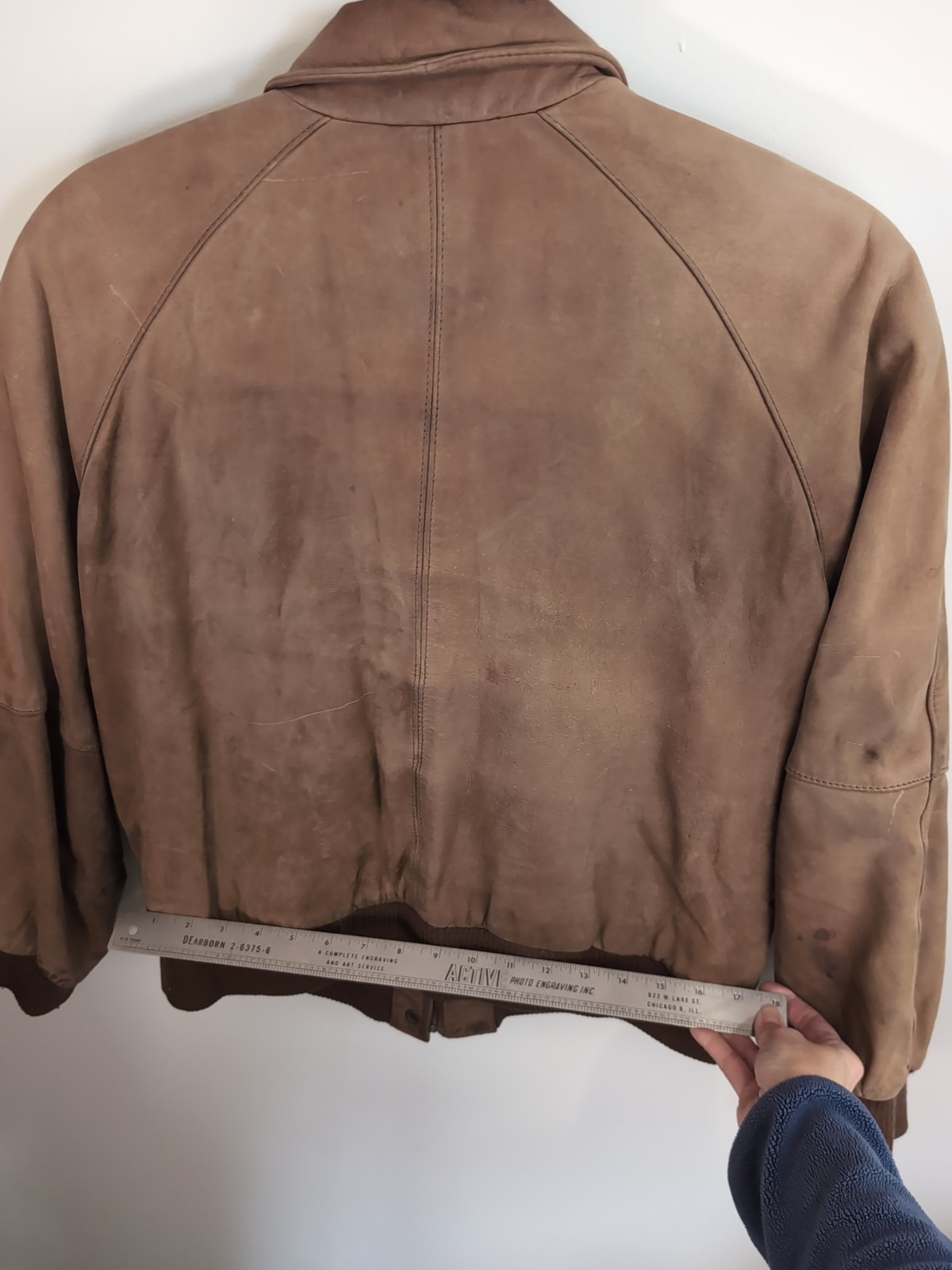 John Weitz Leather Brown Jacket Medium - image 10