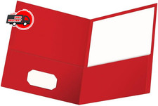 25 Count Red Two Pocket Folders Letter Size D...