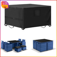 GartenmöBel Abdeckung 120X120X74Cm Wasserdicht Uv-BestäNdig 420D Heavy Duty