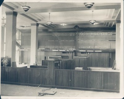 1930 Stock Exchange Interior Design Light Fixture Photo 8x10
