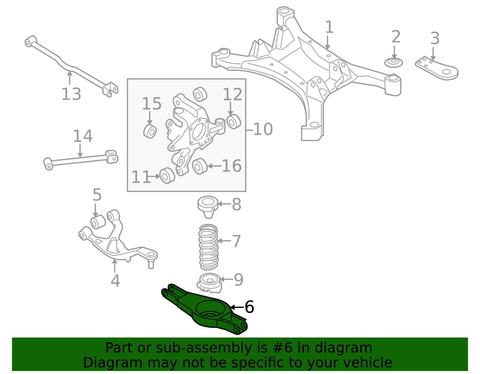 Original Nissan Máxima 2009-2014 - Brazo de control inferior 551B0-9N00A Foto 3 de 3