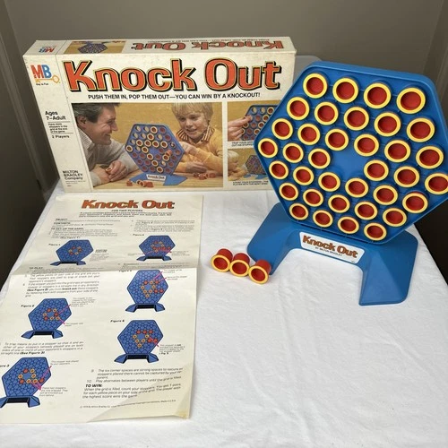 Vintage 1970's 1978 Milton Bradley - Knock Out - Strategic Board Game - Complete