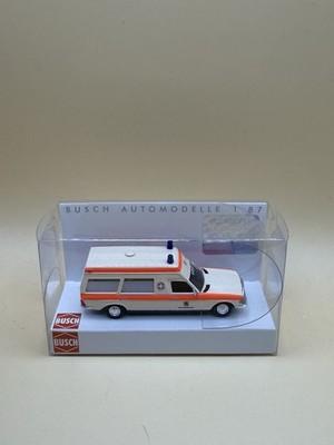 Top: Busch 52200-101 Mercedes VF 123 Miesen Malteser Aachen Automodell 1:87!