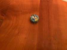 Vintage Mini Döschen Emaille China Cloisonne Pillendose zum Aufklappen