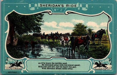 Sheridan's Ride No 2 US History Divided Back Postcard 1908 Civil War Era