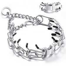 Dog Training Collar, Adjustable Stainless Steel Collar with Quick Release Buc...