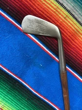 Antique Hickory Wood Shaft Wm Gibson Driving Iron Golf Club D1 17*