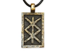 Elder Futhark Rune Necklace Viking Talisman Pendant Amulet Norse Jewelry Men ...