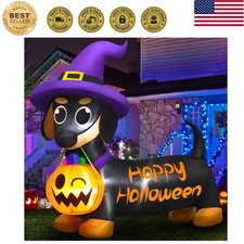 Halloween Inflatables Outdoor Decorations 5 FT Dachshund Wiener Dog