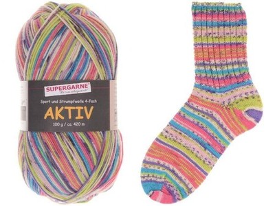 Supergarne Aktiv Sock yarn 4-ply superwash 100g/459yd 4HER #35515 blossom