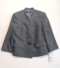 Black Label By Evan Picone Blazer Women's Size 6 Charcoal Gray
