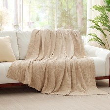 Cooling Throw Blanket Twin XL 66" x 90" 6 Layers Muslin Blankets Cotton Blanket