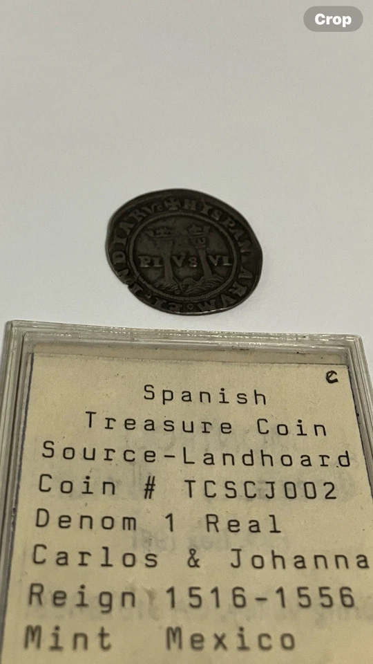 MEXICO 1 REAL Spanish Colonial Silver Coin. 1516-1556. COB. Super Nice Patina - Image 2 of 4