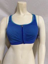 Victoria's Secret VSX Knockout 36C Front-Close Sports Bra Blue High Support NWT