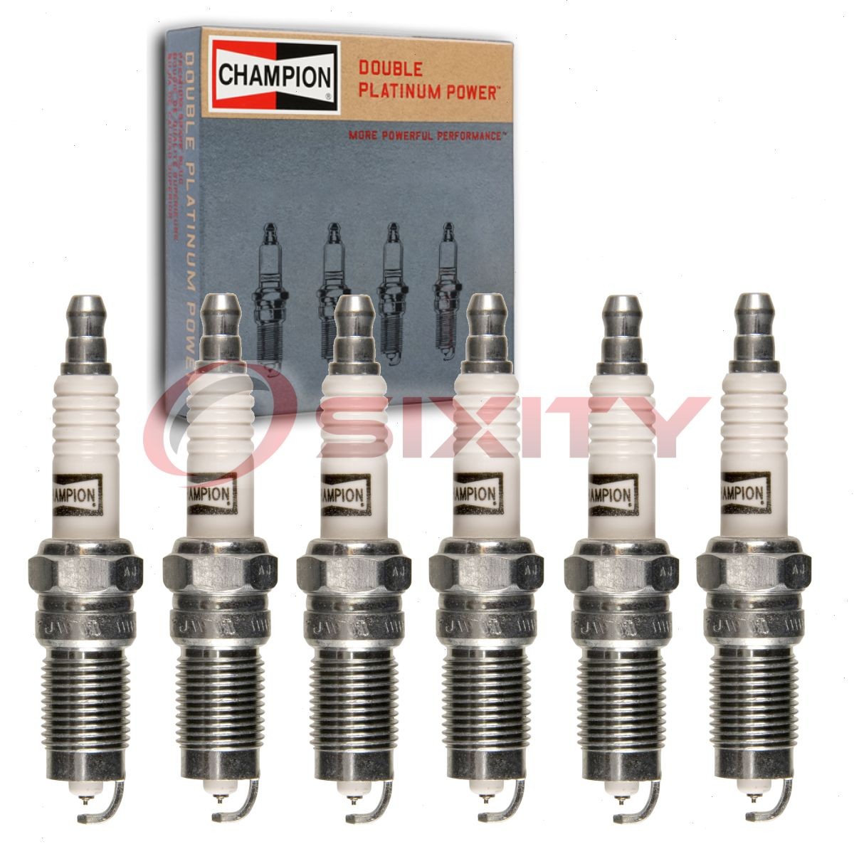 6 pc Champion Double Platinum 7407 Spark Plugs for SP506 RS14ZPYPB AWSF44PP ja