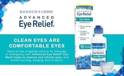 Bausch & Lomb Advanced Eye Relief Wash Irrigating Solution Soothe 4oz