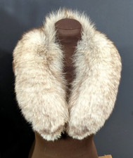 Cream Fox Fur Collar Genuine Luxury Fur 34"