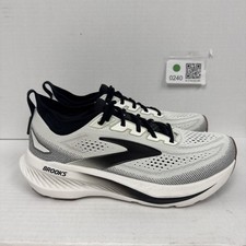 Men  s Brooks Glycerin 23 Sneaker White Black Gray Lightweight Running Size 10D