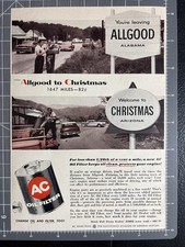 1958 Print Ad AC Oil Filter The Electronics Division Of General Motors Xmas