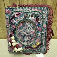 Vintage Photo Album Handmade Fabric Floral Picture Album/ Scrap Book 11.5" 10"