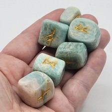 Amazonite Runes Set