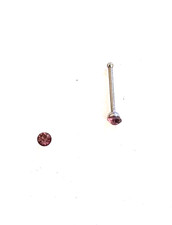 PIERCING DROIT NEZ - BRILLANT 1,8 MM - BRILLANT ROSE - NEUF - PNZNW06