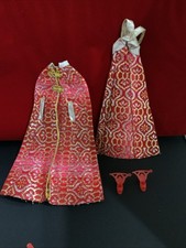 VINTAGE BARBIE 1977 BROCADE SHINE FOR TV TIME 9835 DRESS  CAPE-CRISP/GORGEOUS 
