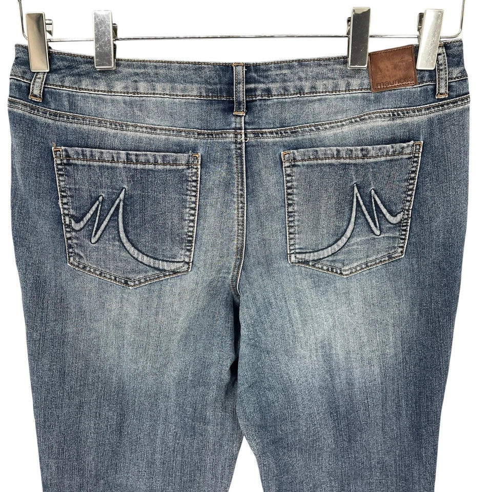 Maurices Straight Jeans Women Size 16 Short Blue Stretch Denim Preppy Medium - Image 4 of 4