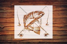 Reusable Trout Stencil for Outdoor Crafts - Plastic Template by StencilAir
