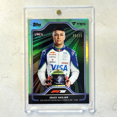 2025 Topps Formula 1 F1 Fanatics Fest NY #15 ISACK HADJAR Rookie Green /15 Rc