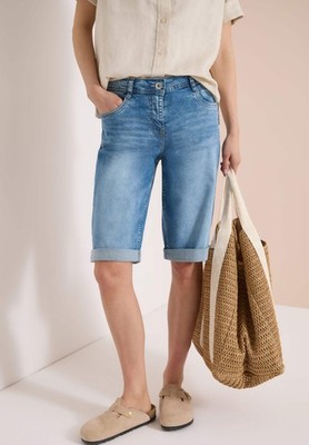CECIL - Wide Leg Jeansshorts im Loose Fit - Farbe: light blue washed