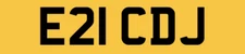 ERICS NUMBER PLATE E21 CDJ CHERISHED PRIVATE REGISTRATION ERRIC ERICK ERIC DJ