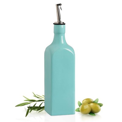 19 Fl Oz Ceramic Olive Oil Dispenser Bottle with Spout Large Oil Dispenser fo...