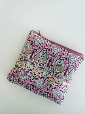 LIBERTY OF LONDON HANDMADE Liberty Fabric Handmade Pink Ianthe Make Up Pouch Bag